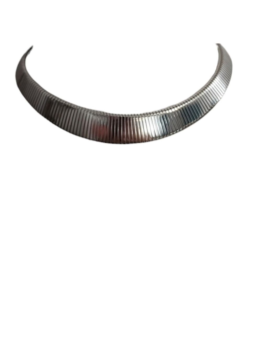 Silvertone Choker Necklace